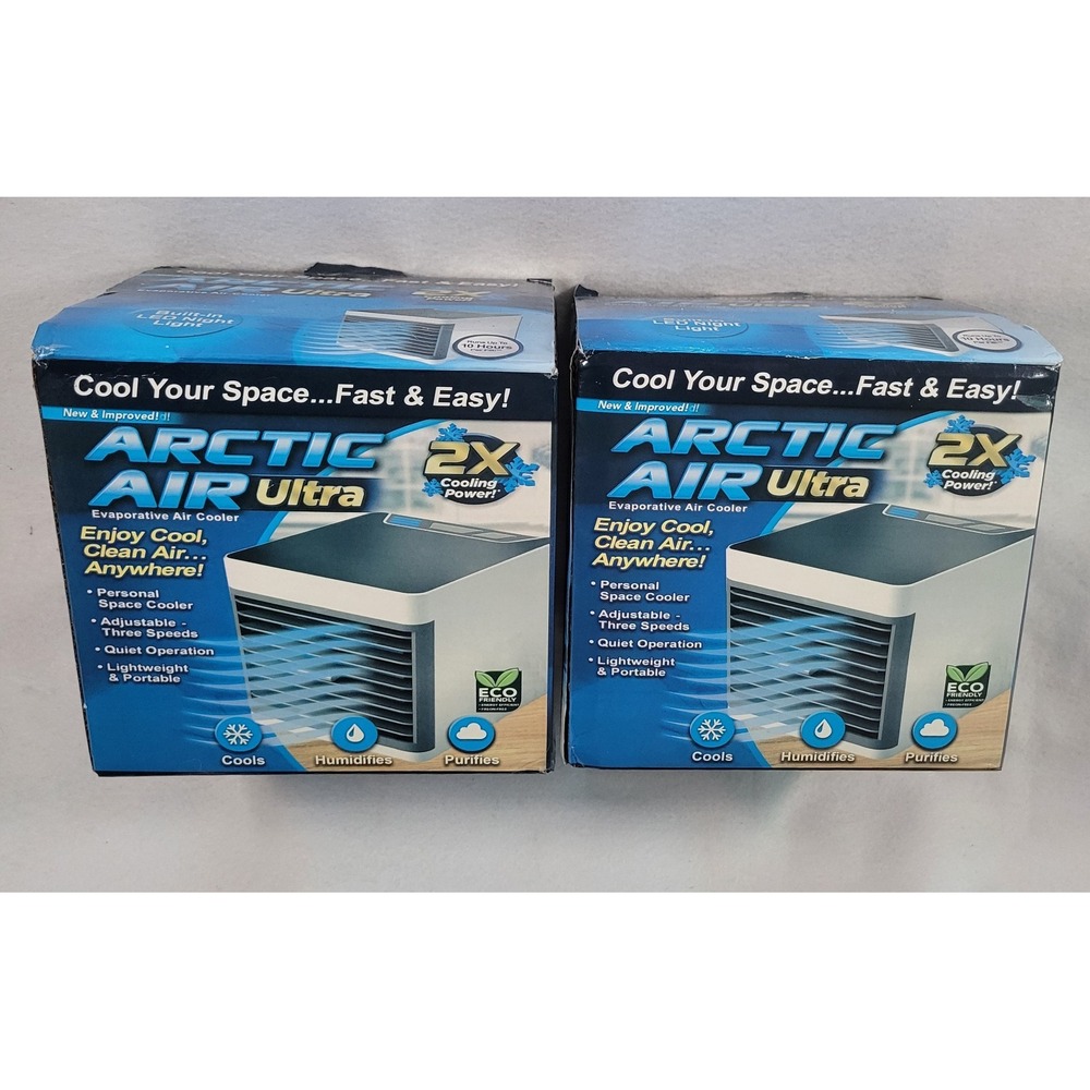 NEW ARTIC AIR ULTRA - Evaporator Portable Air Cooler 2x Cooling 2 Units LED